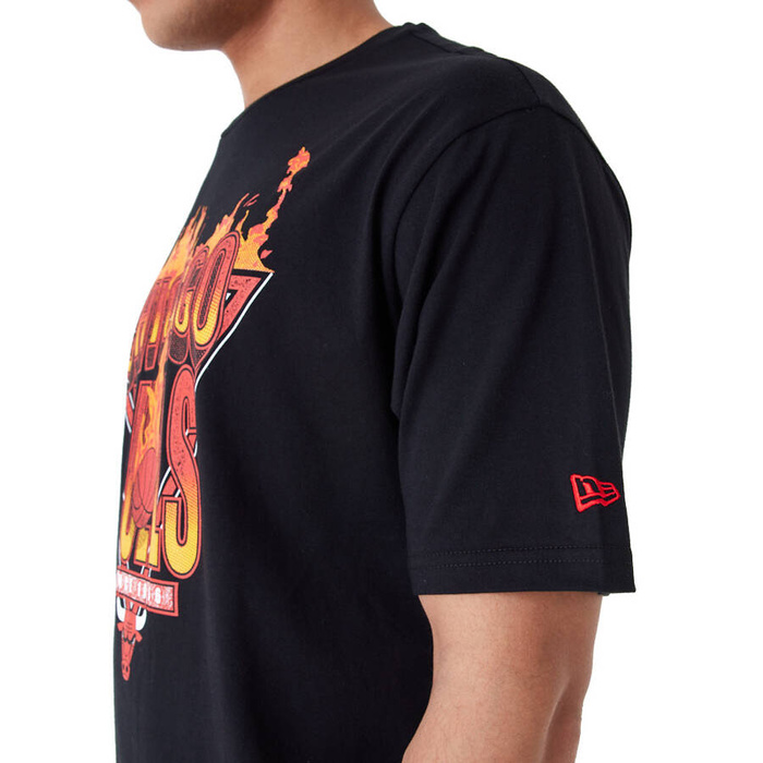 BUY CHAPER IN A SET! New Era t-shirt Flame Graphic NBA Chicago Bulls + Bucket Hat Washed Pack Chicago Bulls