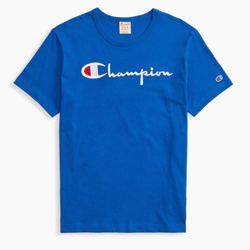 Champion t-shirt Reverse Weave Embroidered Script Logo Tee royal (210972/S19/BS008)