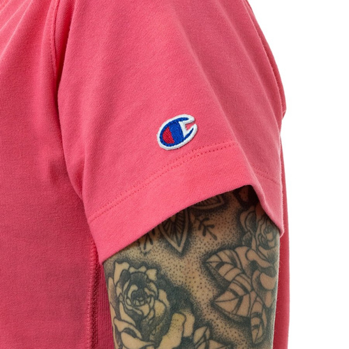 Koszulka damska Champion t-shirt Reverse Weave Script Logo top salmon (110992/S19/PS106) T