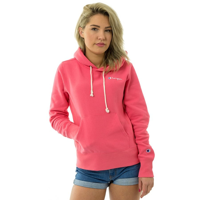Champion sweatshirt hoody WMNS Reverse Weave Emb. Small Script Logo salmon (111556/S19/PS106)