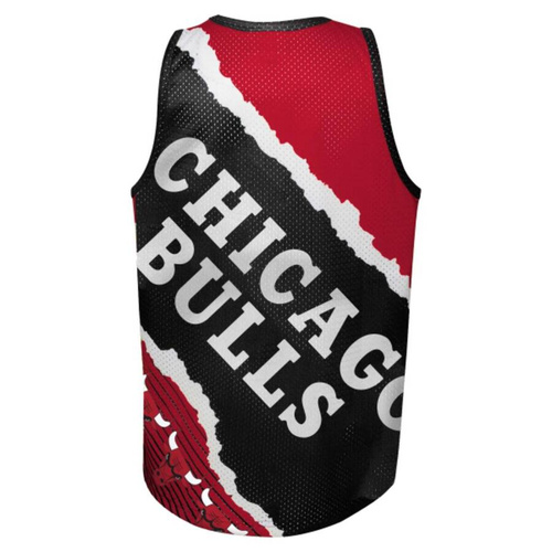 Mitchell and Ness koszulka koszykarska Big Face Jumbotron Mesh Tank Top NBA Chicago Bulls red-black (kolekcja młodzieżowa)