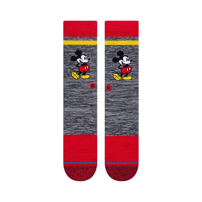 Stance socks Infiknit™ unisex Vintage Disney Mickey Mouse grey / red