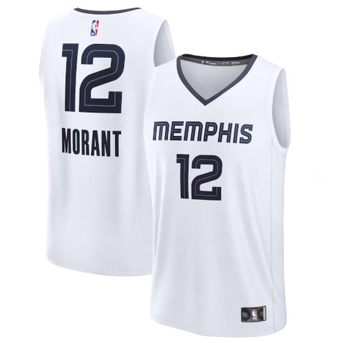 Fanatics Replica Jersey NBA Association Edition Memphis Grizzlies Ja Morant navy  (Youth Collection)