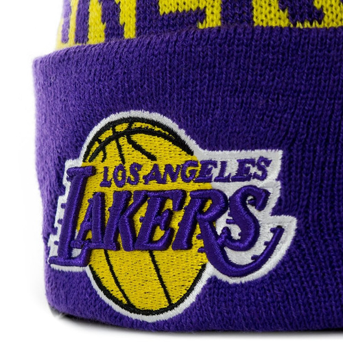 Czapka zimowa New Era Team Tonal Knit NBA Los Angeles Lakers purple / yellow M