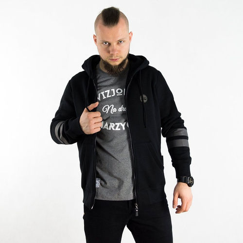 Bluza Polski Wąs hoodie Zip Logo black