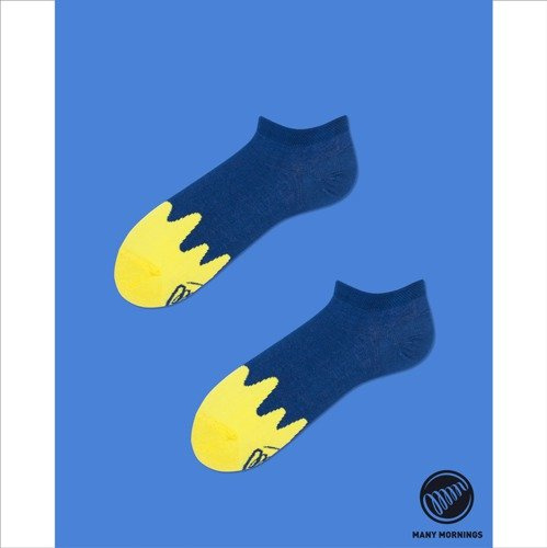 Many Mornings socks Melted navy blue / yellow