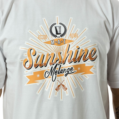 Melanżowe Akcesoria Tekstylne koszulka męska Sunshine Melange white