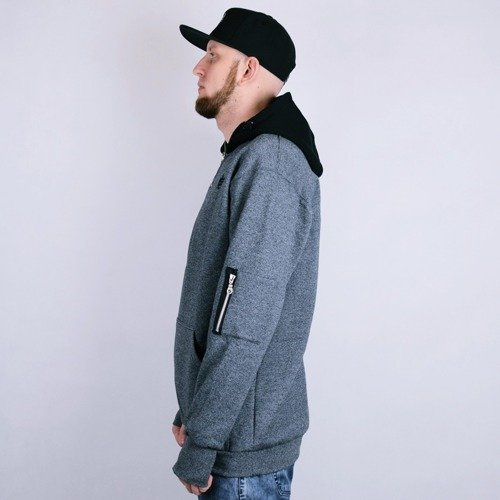 Unleashed Melange Hoody grey 