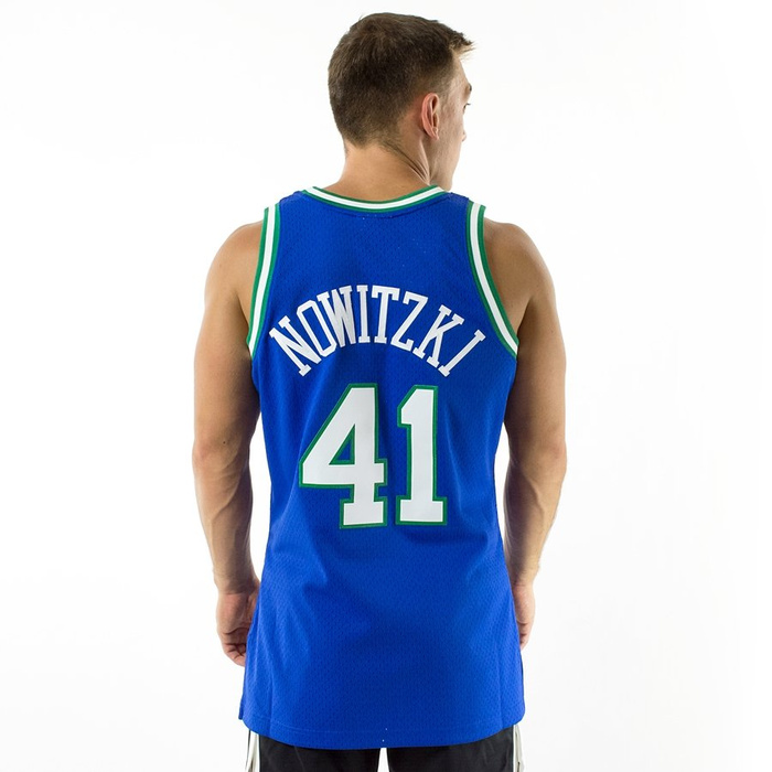 Mitchell and Ness Swingman Jersey HWC Dallas Mavericks Dirk Nowitzki 1998-99 blue