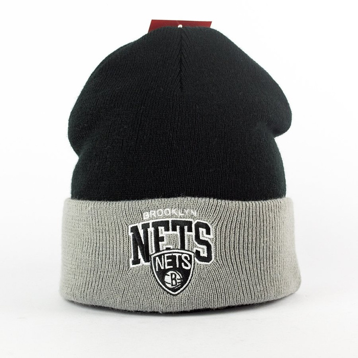 Mitchell and Ness Arched Cuff Knit Brooklyn Nets black / grey