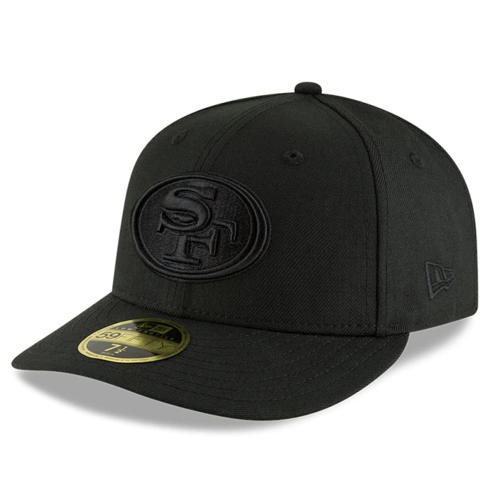 New Era fitted cap 59FIFTY Black on Black NFL San Francisco 49ers black