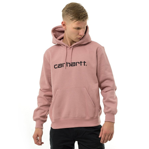 Bluza męska z kapturem Carhartt WIP Hooded Carhartt Sweat blush / black