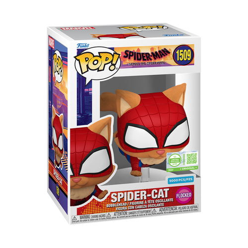 Funko Pop figurka kolekcjonerska Spider Cat Across The Spiderverse Flocked Ultra edycja limitowana 5000szt.