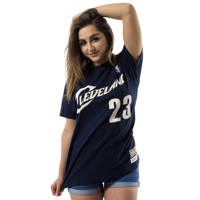 Koszulka damska Mitchell and Ness t-shirt LeBron #23 Name & Number Cleveland Cavaliers navy