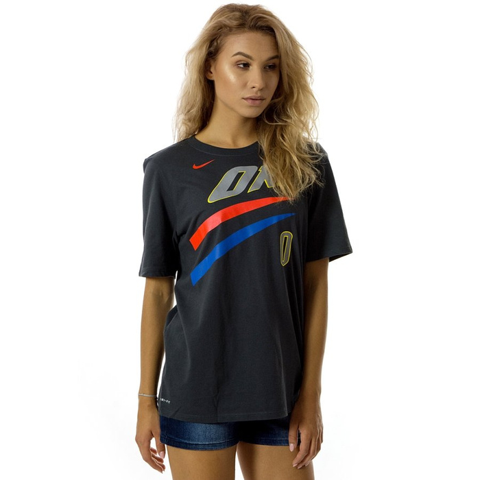 Nike t-shirt WMNS City Edition ES Oklahoma City Thunder Russel Westbrook anthracite / white (EZ2B7NAAC-THURW)