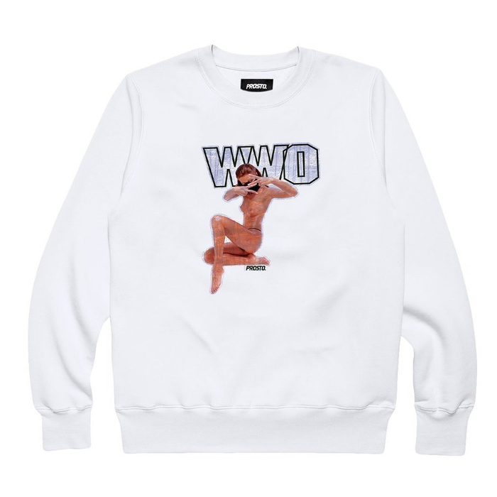 Bluza męska Prosto Klasyk crewneck WWO white