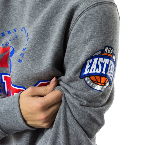 Bluza damska Mitchell and Ness crewneck Technical Foul Philadelphia 76ers grey heather
