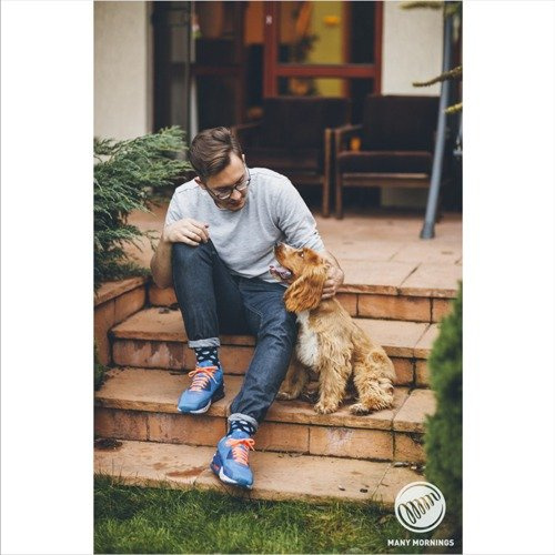 Skarpety Many Mornings socks Diagrams Blue multicolor