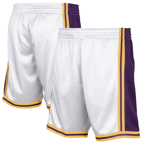 Spodenki koszykarskie męskie Mitchell and Ness Reload 2.0 Swingman Shorts Los Angeles Lakers 1984-85 white
