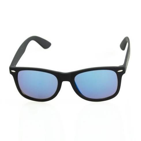 Okulary przeciwsłoneczne NewBadLine sunglasses Classic black rubber / blue mirror