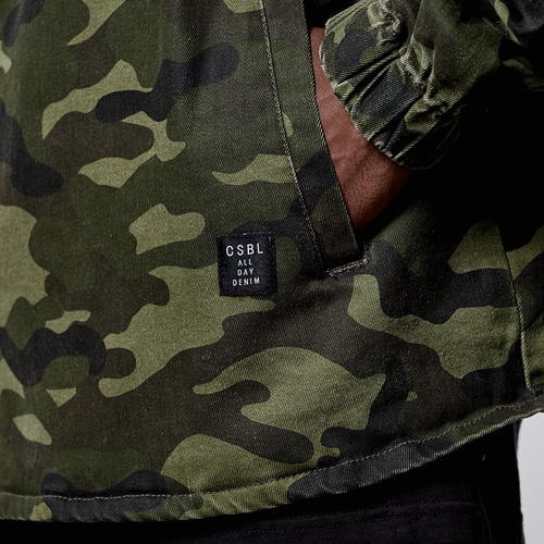 Cayler and Sons CSBL jacket Denim Half Zip Washed Woodland