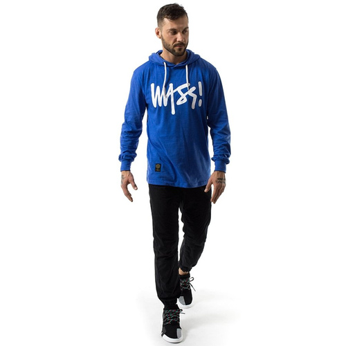 Koszulka męska Mass Denim longsleeve hoody Signature Anniversary heather blue