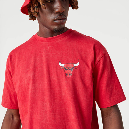 New Era Koszulka męska t-shirt NBA Washed Team Logo Chicago Bulls red