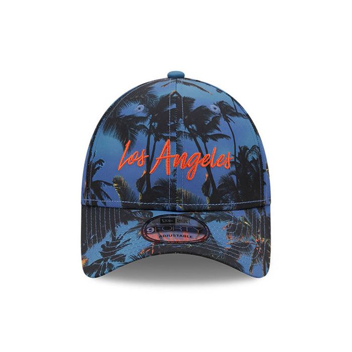 New Era cap 9FORTY Tropical Print blue