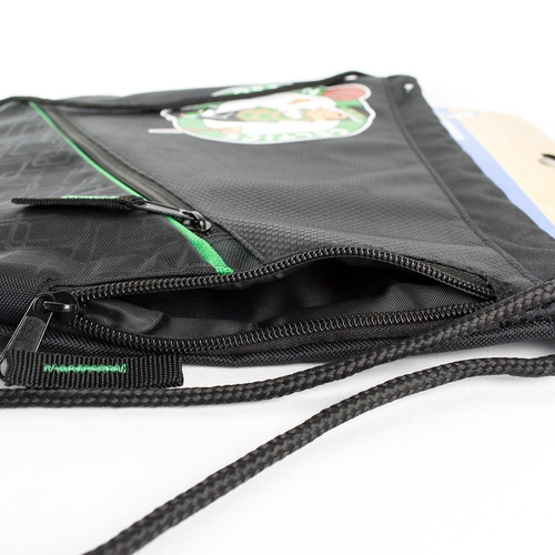 Forever Collectibles gymbag Diagonal Zip Drawstring Boston Celtics black / green