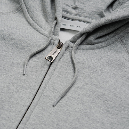 Carhartt WIP rozpinana bluza męska z kapturem Hooded Zip Chase Jacket grey / gold
