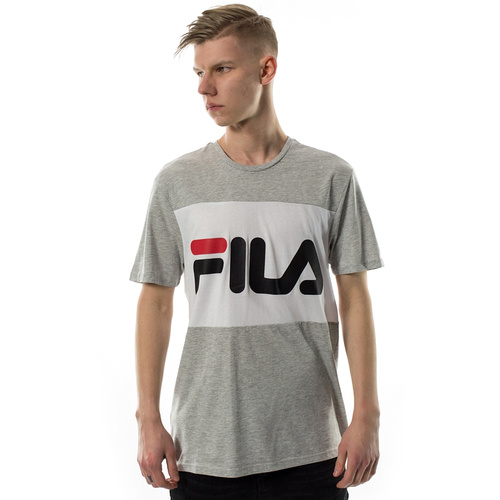 FILA t-shirt Men Day light grey melange / bright white