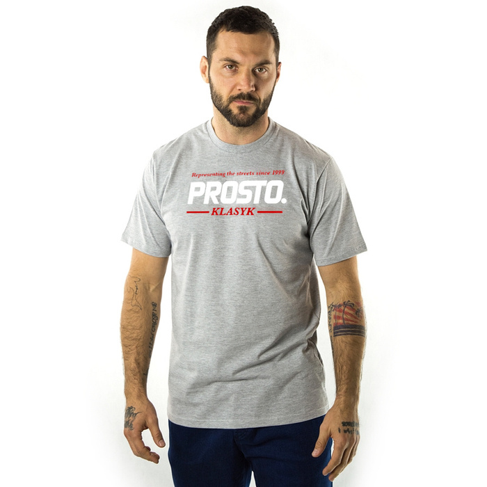 Koszulka męska Prosto Klasyk t-shirt Krack grey