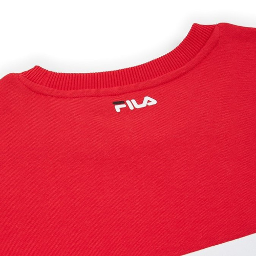 FILA sweatshirt crewneck Straight Blocked true red / black / bright white (681255-A089)