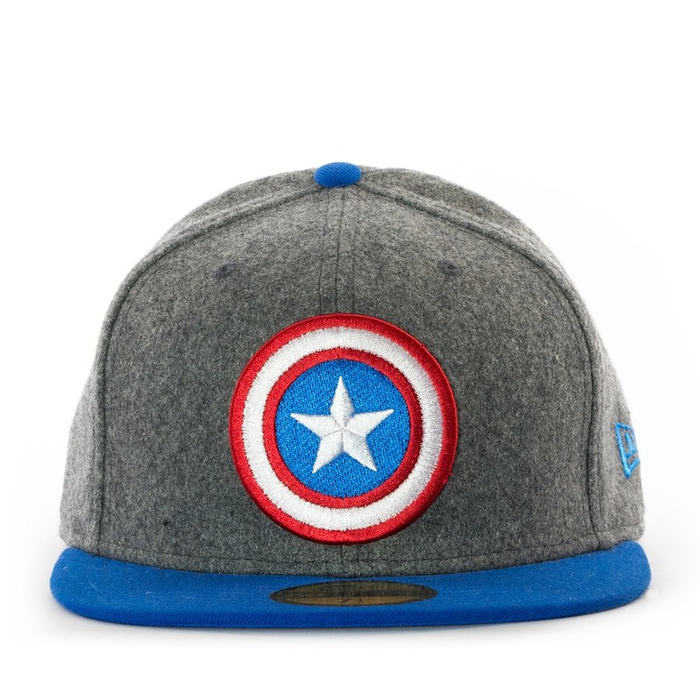 New Era fitted cap 59FIFTY Avengers Captain America grey / blue