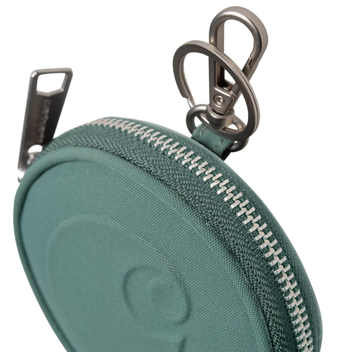 Carhartt WIP portfel Clarton Zip Wallet silver pine