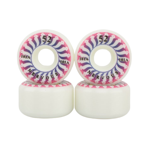 Koła do deskorolek Nervous wheels Swirl 101A Conical white 4szt. (52mm)