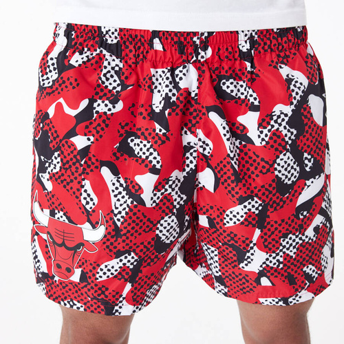 New Era krótkie spodenki NBA Team All Over Print Shorts red