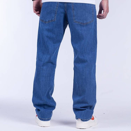 Spodnie jeansowe męskie El Polako pants Classic Front light blue