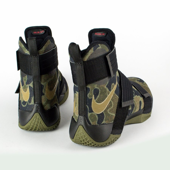 Buty do koszykówki Nike LeBron Soldier 10 "Camo" Black / Bamboo-Medium Olive (844378-022) TM