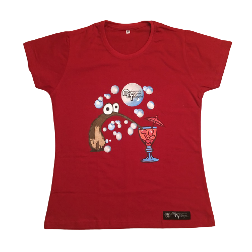 Melanżowe Akcesoria Tekstylne t-shirt WMNS Drunk Kiwi red