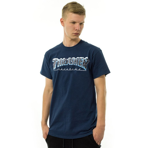 Koszulka męska Thrasher Magazine t-shirt Black Ice navy