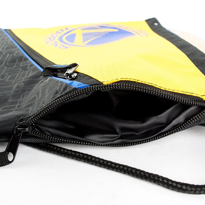 Forever Collectibles gymbag Diagonal Zip Drawstring Golden State Warriors black / yellow