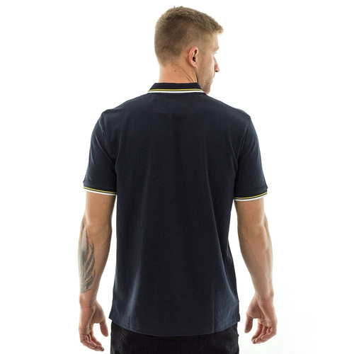 Koszulka męska Carhartt WIP Script Embroidery Polo pique navy / dark navy / primula