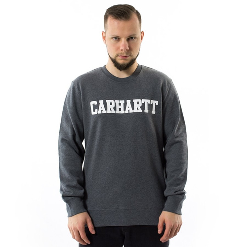 Bluza męska Carhartt WIP crewneck College dark grey heather / white