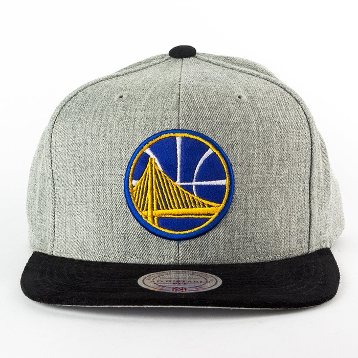 Czapka Mitchell and Ness snapback Heather Micro Golden State Warriors grey heather / black