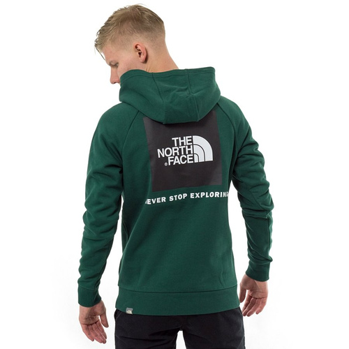 Bluza męska The North Face hoody Raglan Red Box night green (T92ZWUN3P)