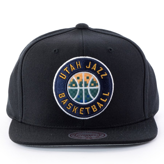 Czapka z daszkiem Mitchell and Ness snapback Easy Three Digital XL Utah Jazz black