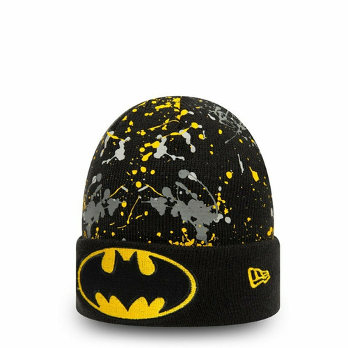 New Era Czapka zimowa dziecięca  beanie Kids Paint Plant Knit Batman black / yellow