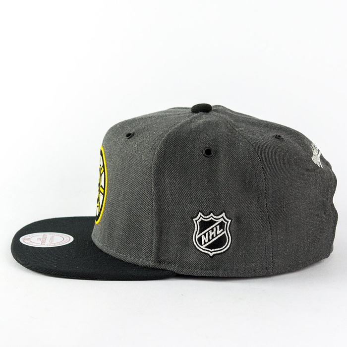 Czapka z daszkiem Mitchell and Ness snapback G3 Logo Boston Bruins charcoal / black 