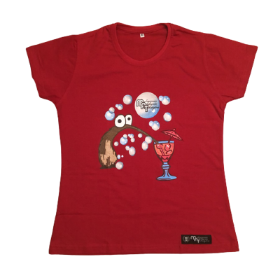 Melanżowe Akcesoria Tekstylne t-shirt WMNS Drunk Kiwi red